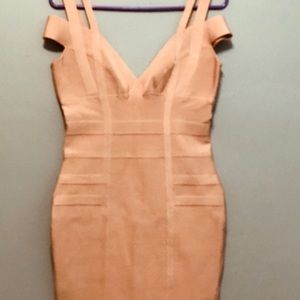Antique pink/light pink bandage dress